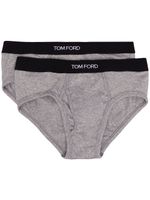 TOM FORD lot de deux slips à taille à logo - Gris - thumbnail