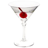 Martini cocktailglas - 20 cl/200 ml - transparant kunststof - feest cocktail glazen