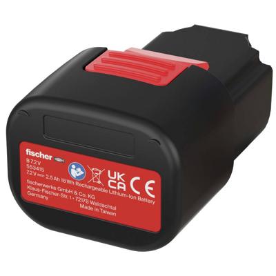 Fischer 553415 Gereedschapsaccu 7.2 V 2.5 Ah Li-ion