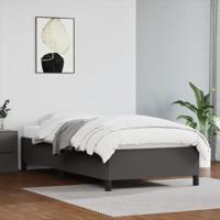Bedframe kunstleer grijs 80x200 cm
