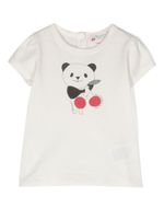 Bonpoint panda-print cotton T-shirt - Blanc - thumbnail