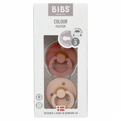 Bibs 3 Fopspeen Duo Woodchuck Blush