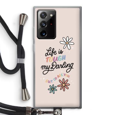 Tough Life: Samsung Galaxy Note 20 Ultra / Note 20 Ultra 5G Transparant Hoesje met koord