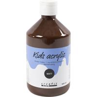 Creativ Company Acrylverf mat, bruin, 500 ml/ 1 fles