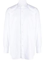 Brioni chemise en coton à manches longues - Blanc