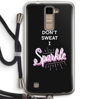 Sparkle quote: LG K10 (2016) Transparant Hoesje met koord