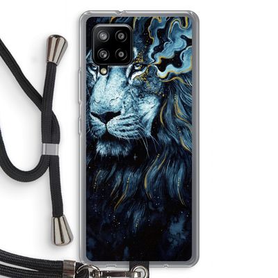 Darkness Lion: Samsung Galaxy A42 5G Transparant Hoesje met koord