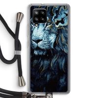 Darkness Lion: Samsung Galaxy A42 5G Transparant Hoesje met koord Darkness Lion: Samsung Galaxy A42 5G Transparant Hoesje met koord