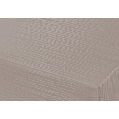 Tafelzeil/tafelkleed Damast taupe strepen print 140 x 180 cm