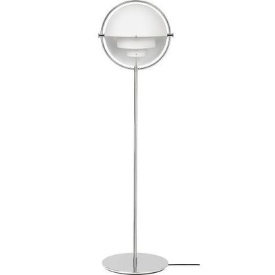 Gubi Multi-Lite Vloerlamp - Chroom & Mat wit