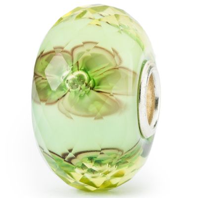 Trollbeads TGLBE-30080 Kraal Groen in Bloei zilver-glas