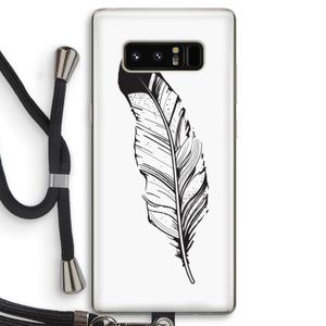 Pluim: Samsung Galaxy Note 8 Transparant Hoesje met koord