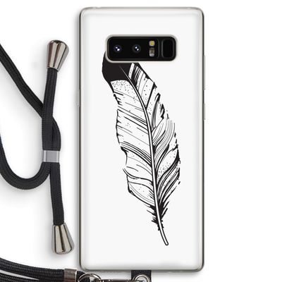 Pluim: Samsung Galaxy Note 8 Transparant Hoesje met koord