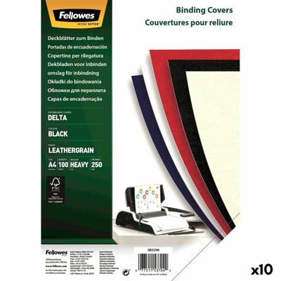 Dekbladen voor inbinden Fellowes Delta 100 Onderdelen Zwart A4 Karton (10 Stuks)