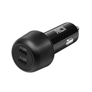 ACT Connectivity 2-poorts USB-C Fast Charge Autolader 45W met Power Delivery oplader