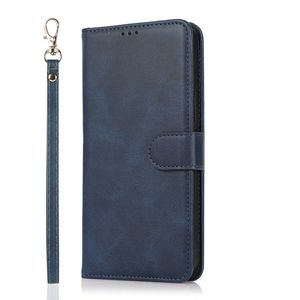 iPhone SE 2020 hoesje - Bookcase - Koord - Pasjeshouder - Portemonnee - Kunstleer - Blauw
