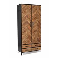 Livingfurn - Kabinetkast Brooklyn 2 lade 90cm - Mangohout