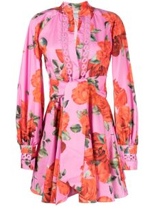 Forte Dei Marmi Couture robe ceinturée en coton à fleurs - Rose