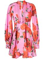 Forte Dei Marmi Couture robe ceinturée en coton à fleurs - Rose - thumbnail