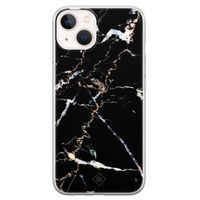 iPhone 13 mini siliconen hoesje - Marmer zwart iPhone 13 mini siliconen hoesje - Marmer zwart
