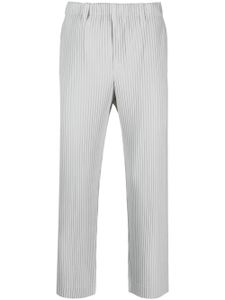 Homme Plissé Issey Miyake pantalon court plissé à taille basse - Gris