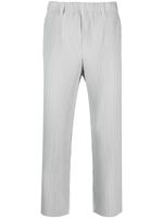 Homme Plissé Issey Miyake pantalon court plissé à taille basse - Gris - thumbnail