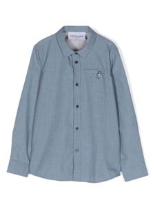 TRUSSARDI JUNIOR chemise en chambray à manches longues - Bleu