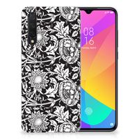 Xiaomi Mi 9 Lite TPU Case Black Flowers - thumbnail