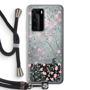 Sierlijke bloemen: Huawei P40 Pro Transparant Hoesje met koord