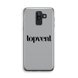 Topvent Grijs Zwart: Samsung Galaxy J8 (2018) Transparant Hoesje