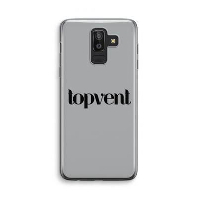 Topvent Grijs Zwart: Samsung Galaxy J8 (2018) Transparant Hoesje