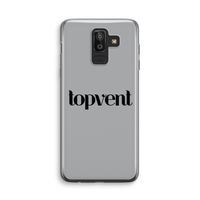 Topvent Grijs Zwart: Samsung Galaxy J8 (2018) Transparant Hoesje