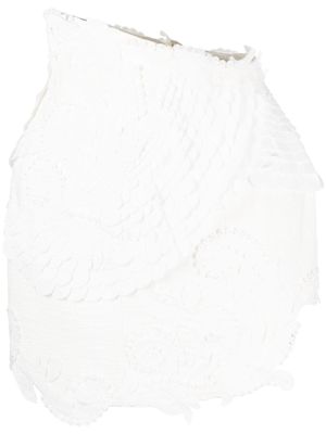 ZIMMERMANN jupe Tama à effet filigrane - Blanc