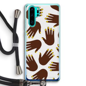 Hands dark: Huawei P30 Pro Transparant Hoesje met koord