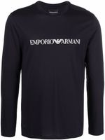 Emporio Armani haut à logo imprimé - Bleu