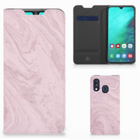 Samsung Galaxy A40 Standcase Marble Pink - Origineel Cadeau Vriendin