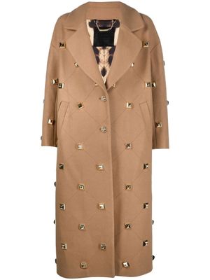Philipp Plein manteau boutonné à détails de clous - Tons neutres