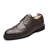 Britse mannen schoenen Brogue schoenen zakelijke formele schoenen grootte: 39 (bruin)