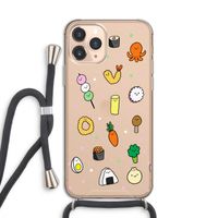 Happy bento friends: iPhone 11 Pro Transparant Hoesje met koord