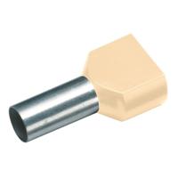 Cimco 18 2452 Dubbele adereindhulzen 10 mm² Deels geïsoleerd Ivoor 100 stuk(s)