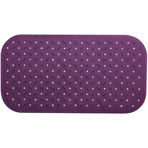 Douche/bad anti-slip mat badkamer - rubber - paars - 36 x 65 cm - rechthoek