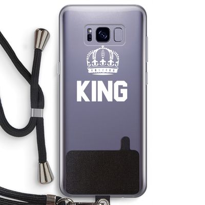 King zwart: Samsung Galaxy S8 Transparant Hoesje met koord