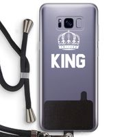 King zwart: Samsung Galaxy S8 Transparant Hoesje met koord