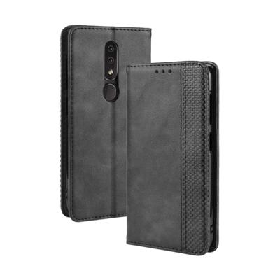Magnetische Buckle retro Crazy Horse textuur horizontale Flip lederen case voor Nokia 4 2 met houder & kaartsleuven & fotolijstjes (zwart)