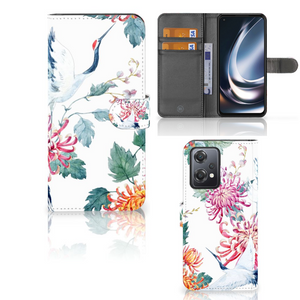 OnePlus Nord CE 2 Lite Telefoonhoesje met Pasjes Bird Flowers