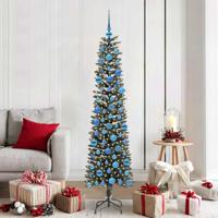 Kunstkerstboom met 300 LED Groen 180 cm PVC en Plastic en Staal
