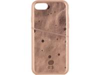 Senza Senza Glam Leather Cover with Card Slot Apple iPhone 7/8/SE (2020/2022) Metallic Rosé