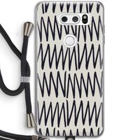 Marrakech Zigzag: LG V30 Transparant Hoesje met koord Marrakech Zigzag: LG V30 Transparant Hoesje met koord
