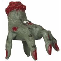 Horror levende zombie hand - met beweging en geluid - 20 cm - Halloween decoraties - thumbnail