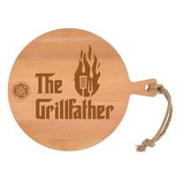 Beukenhout Serveerplank rond The Grillfather (30cm)